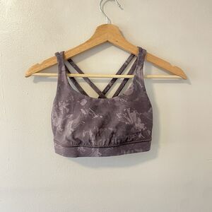 Lululemon Women’s Energy Bra Medium Support, B/C Cup Rejuvenate Multi Running